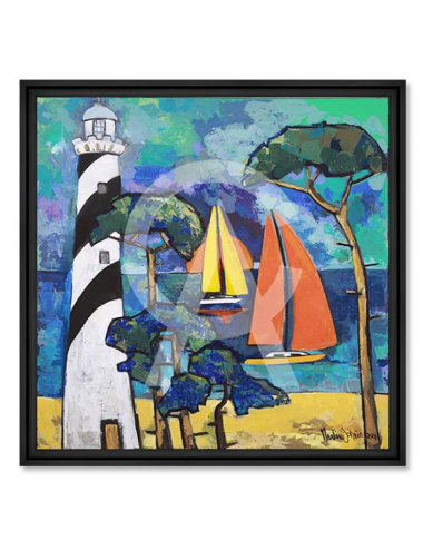 Le phare de Contis - Tableau de Martine Gonnin