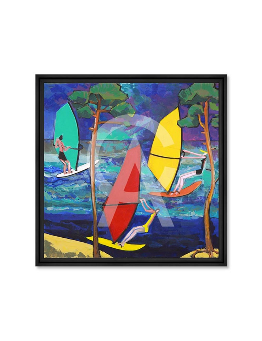 Tableau Les voiles de Contis par Martine Gonnin