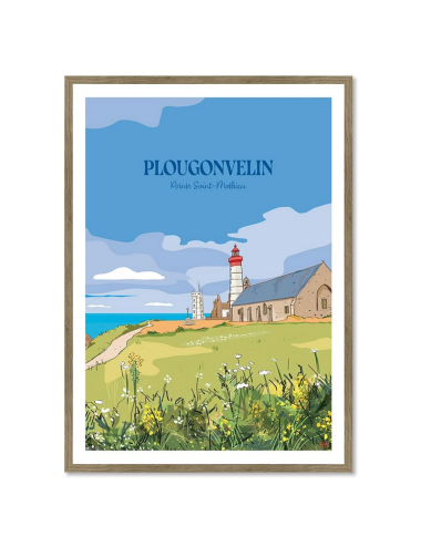 Affiche encadrée Plougonvelin – Pointe Saint-Mathieu, Bretagne