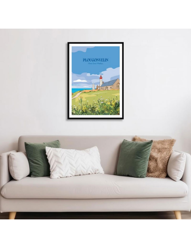 Affiche encadrée Plougonvelin – Pointe Saint-Mathieu, Bretagne