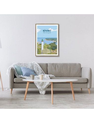 Bénodet – Phare de la Pyramide-Affiche encadrée