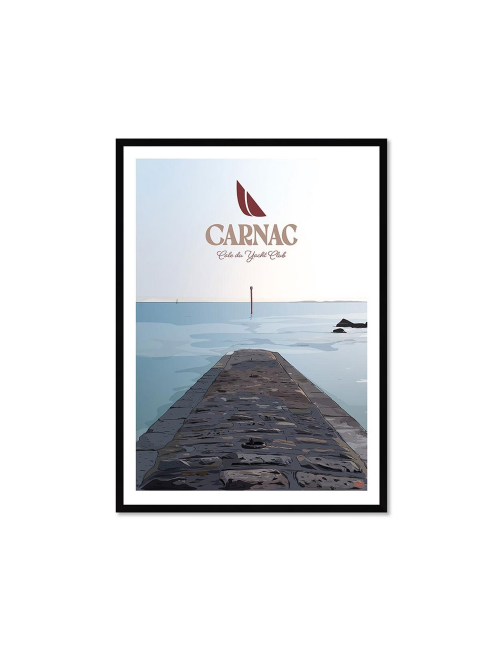 Affiche encadrée Carnac – Cale du Yacht Club