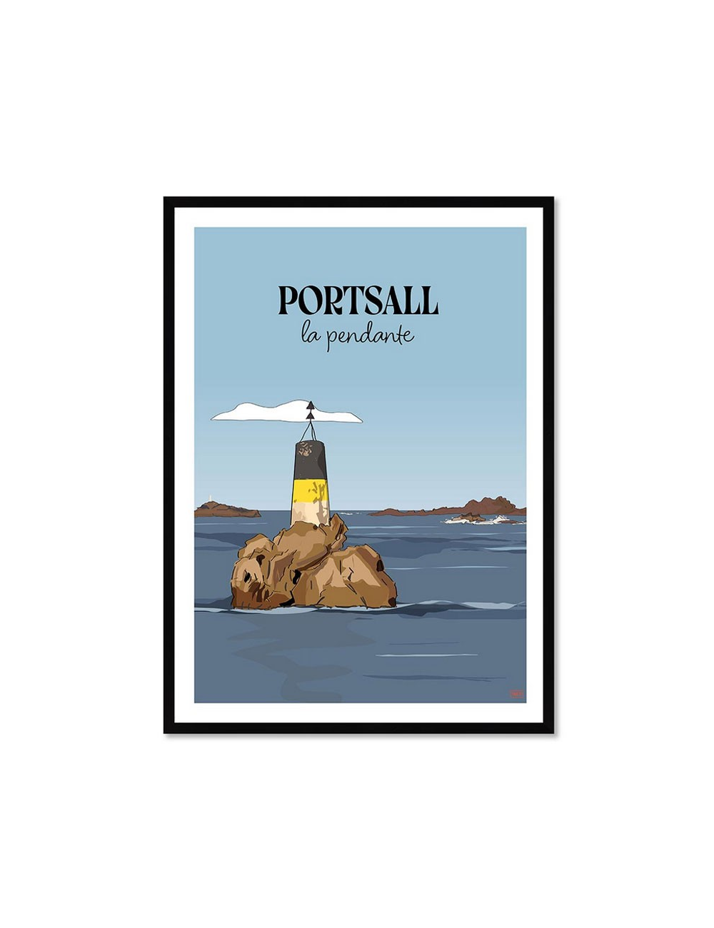 Affiche Portsall encadrée – La Pendante