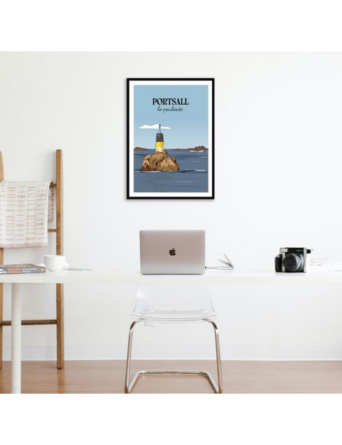 Affiche Portsall encadrée – La Pendante
