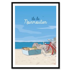 "L'île de Noirmoutier", Tableau Travel poster