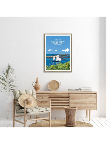 Affiche Îles de Chausey encadrée