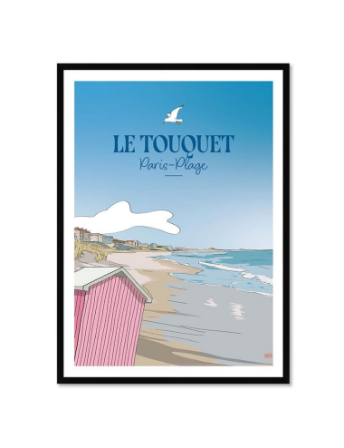 Affiche Le Touquet Paris-Plage – vintage encadrée