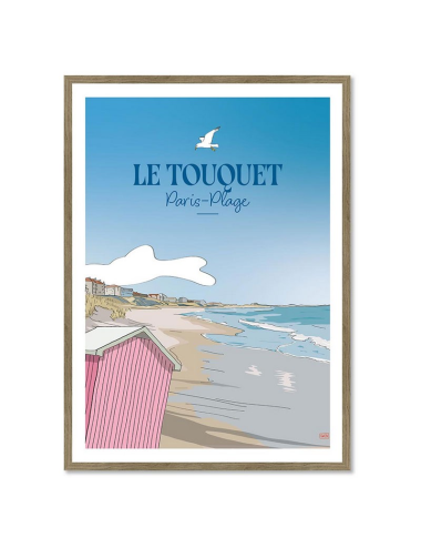 Affiche Le Touquet Paris-Plage – vintage encadrée
