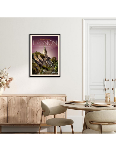 Affiche vintage Lannion – Brélévenez encadrée