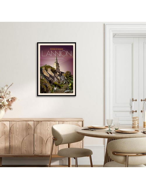 Affiche vintage Lannion – Brélévenez encadrée