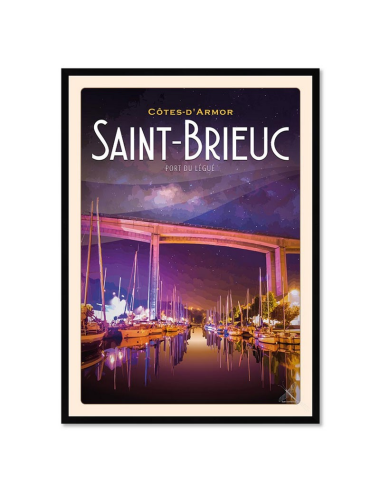 Affiche vintage Saint-Brieuc – Port du Légué encadrée