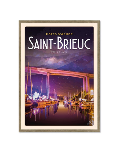 Affiche vintage Saint-Brieuc – Port du Légué encadrée