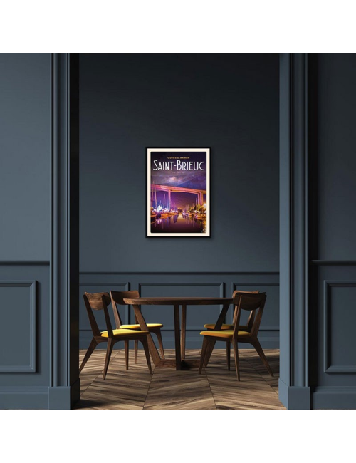 Affiche vintage Saint-Brieuc – Port du Légué encadrée