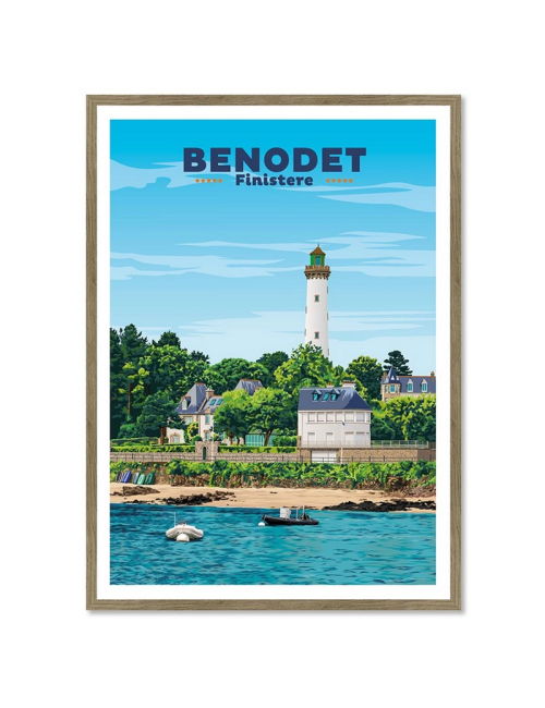 BENODET-Travel poster encadré