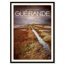 "Les Marais salants, Guérande", Tableau travel poster