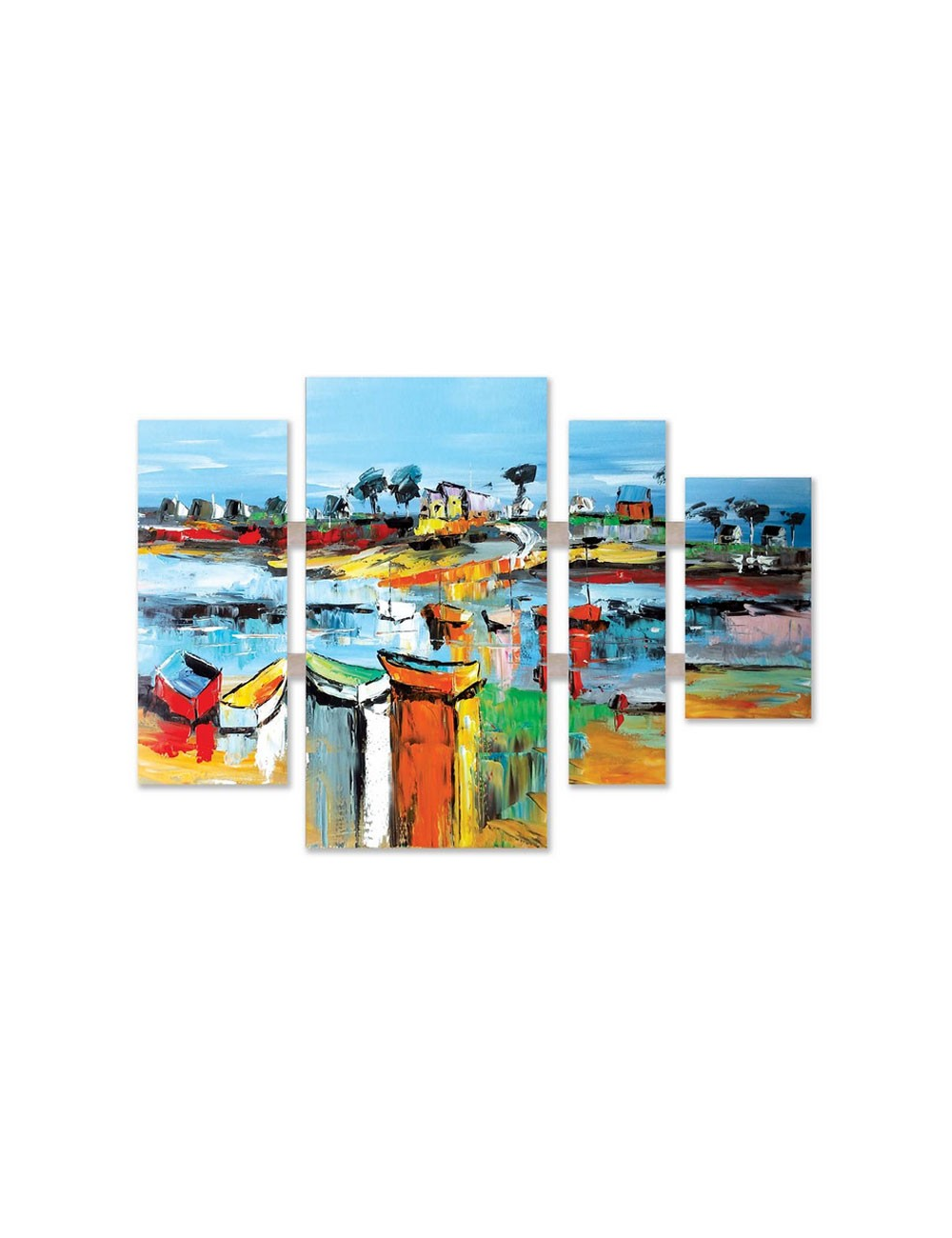 Quadriptyque port coloré 80x109