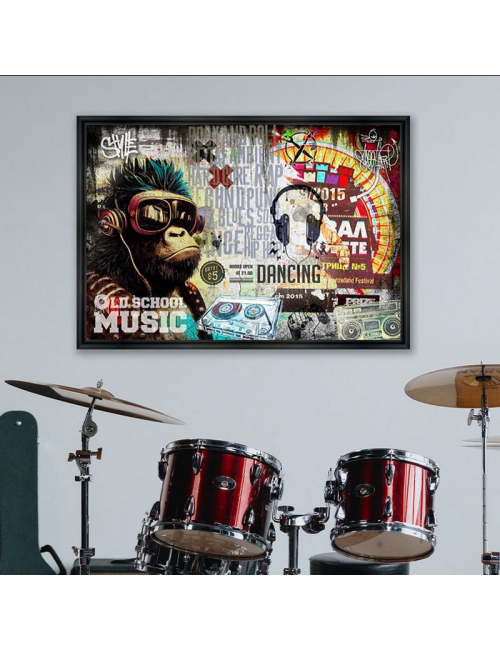 "Monkey Music Punk", tableau design RUBIX
