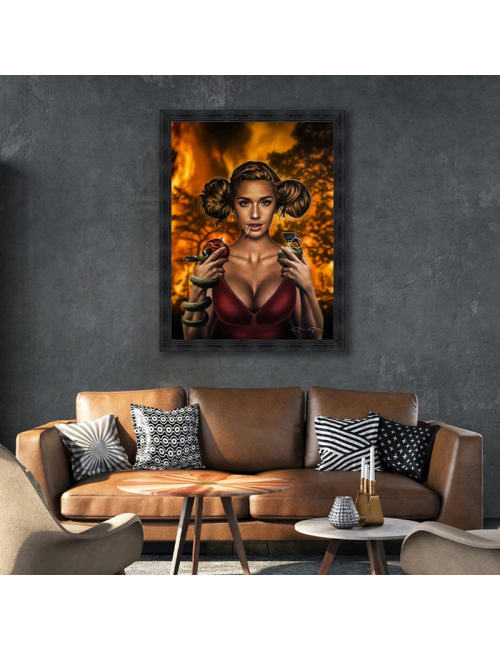 "Think on your sins",30x40cm, Tableau design d'A.Granger