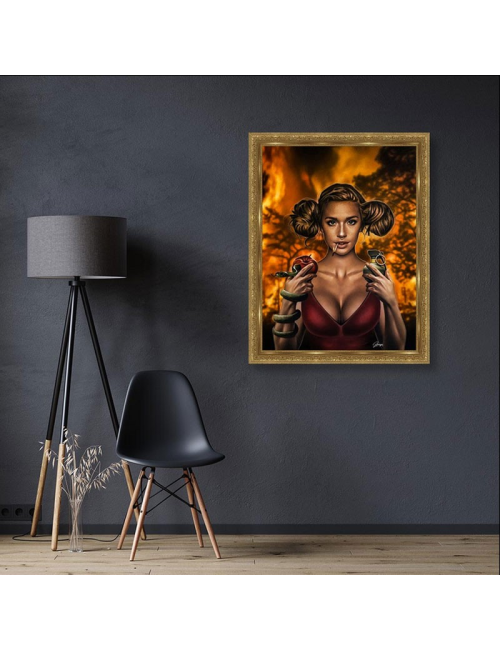 "Think on your sins",30x40cm, Tableau design d'A.Granger
