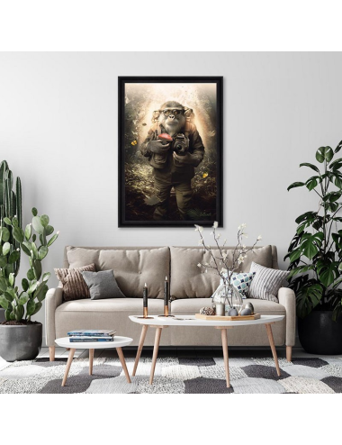 Tableau Papi Singe 80x120 – Décoration murale Sylvain Binet