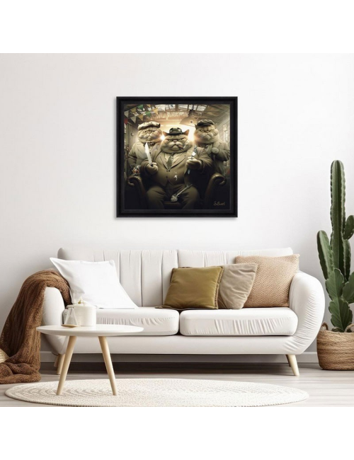 Chats mafia,Tableaux XXL de Sylvain Binet