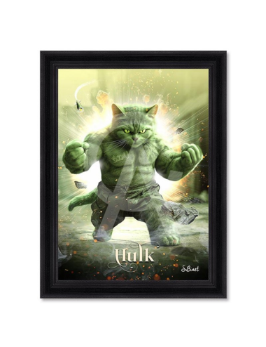 Tableau Chat Hulk – Sylvain Binet