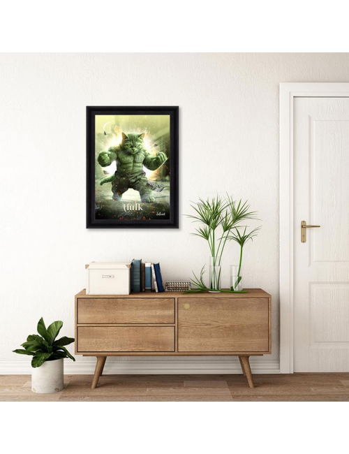 "Chat Hulk",tableau XXL de Sylvain Binet