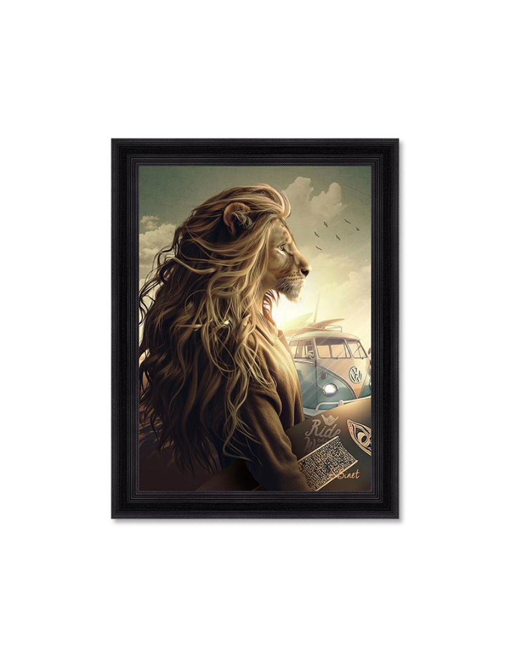 Tableau Lion Surf – Sylvain Binet