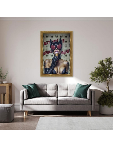 "Ice Cream", une Catwoman ultra sexy, tableau XXL d'Alexandre Granger