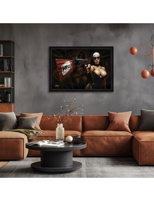 "Nun Gun",tableau XXL d'Alexandre Granger