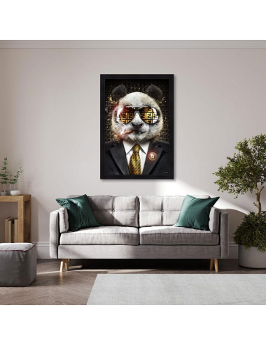 "Panda Boss",tableau XXL de Sarah B