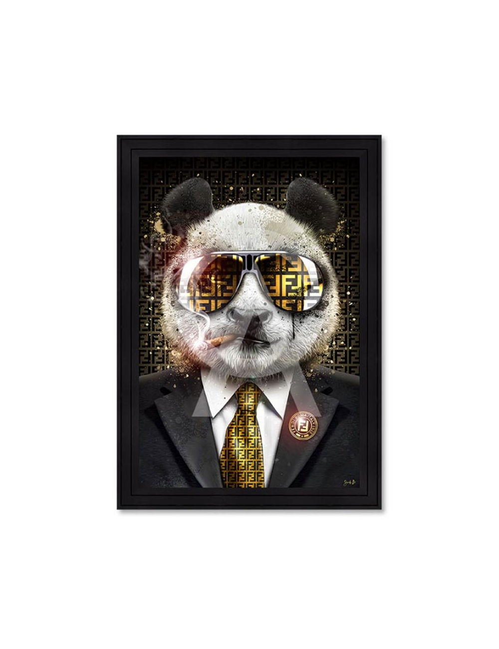 "Panda Boss",tableau XXL de Sarah B