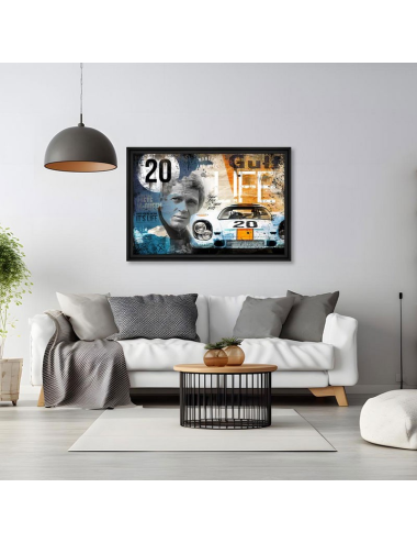 Tableau Porsche 917K Rubix – Art mural voiture Steve McQueen 80x120