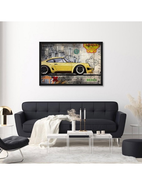 Tableau Porsche 911 Turbo jaune – Rubix
