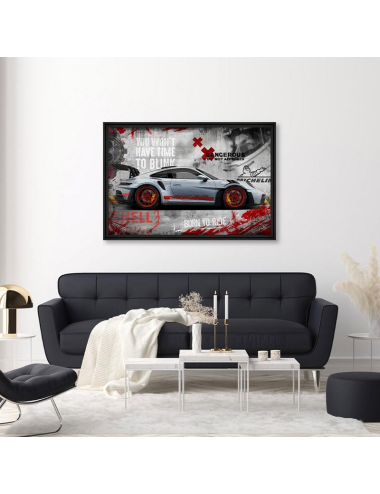 Grand tableau GT3 RS Red Rubix 80x120 cm – Art mural sport auto