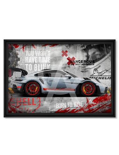 Tableau contemporain de la Porsche 911 "GT3 RS RED" par Rubix