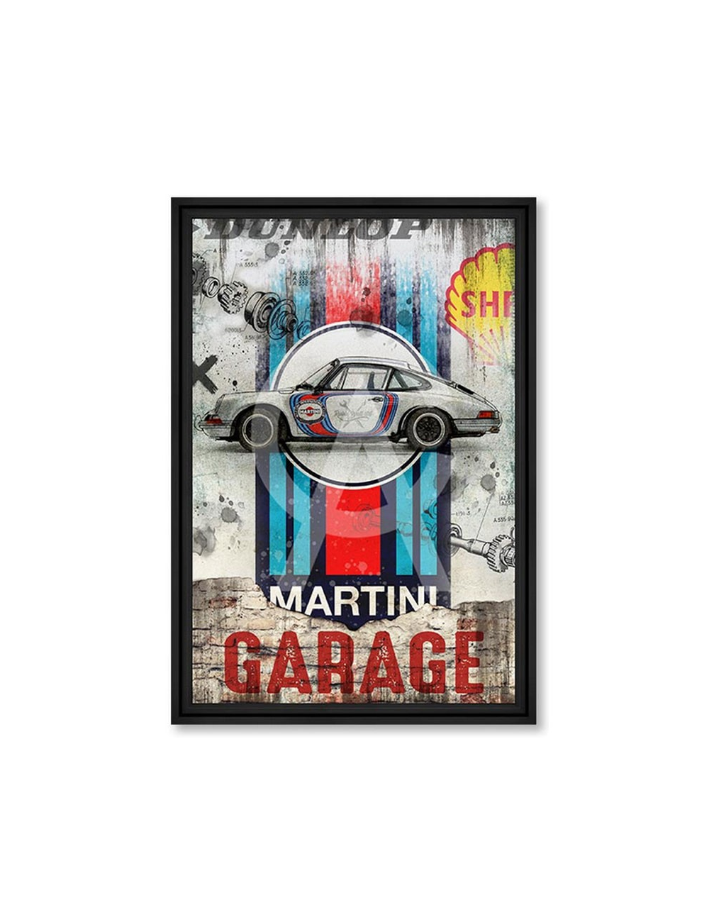 Tableau Martini Garage- Rubix- 80x120 cm