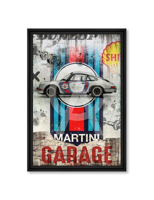Tableau Martini Garage- Rubix- 80x120 cm