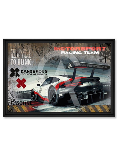 "RSR Dangerous" -Porsche- tableau automobile vintage par Rubix