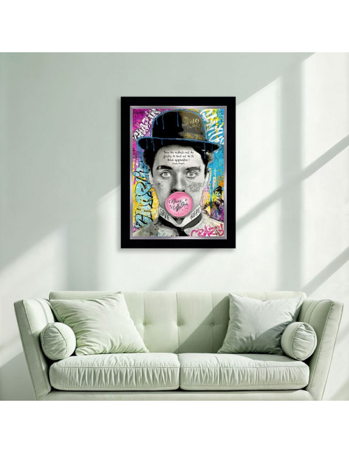 "Charlie Chaplin", tableau XXL par Romaric