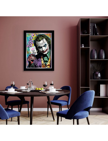 Tableau 70x100cm du" Joker" par Romaric : audacieux, coloré, et moderne.