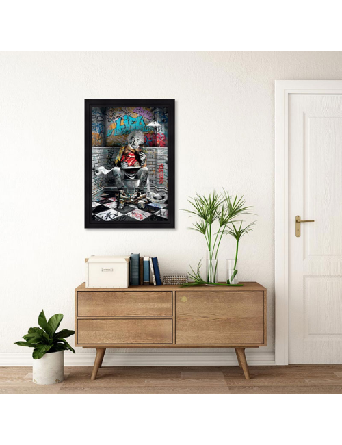 Albert Einstein WC -Romaric-80x120cm
