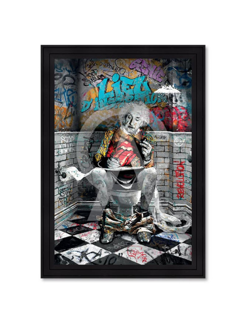 Albert Einstein WC -Romaric-80x120cm