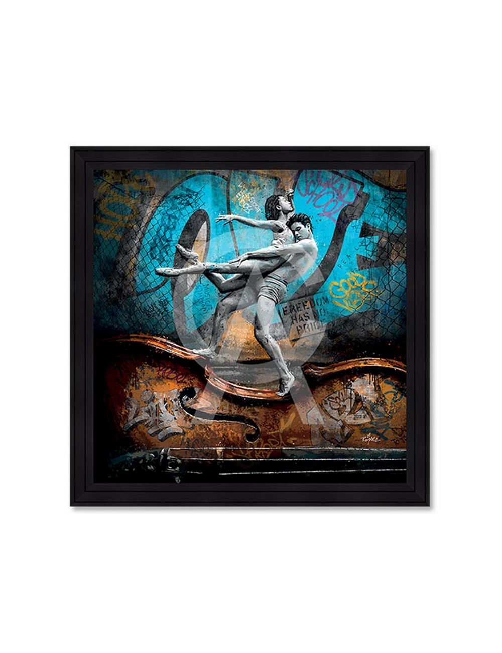 Les danseurs sur le violon - Romaric-80x80cm