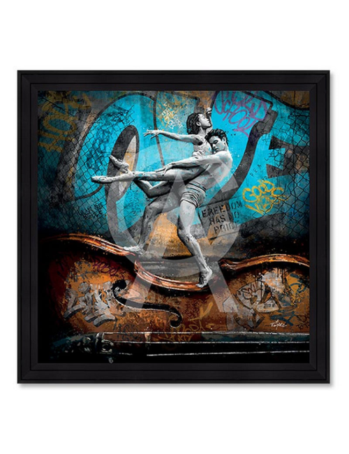 Les danseurs sur le violon - Romaric-80x80cm