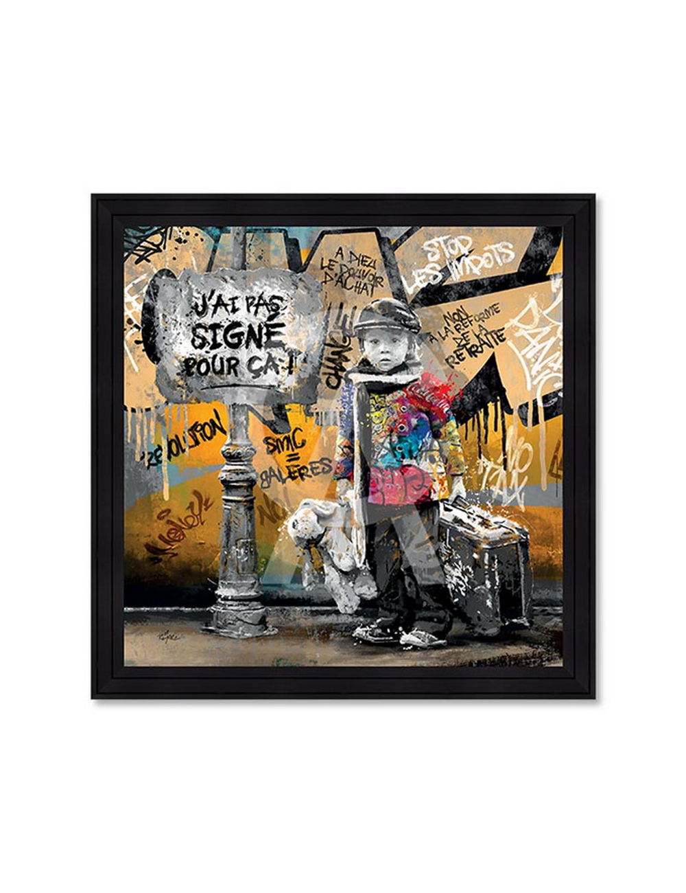 Le garçon à la valise - Romaric- 80x80cm