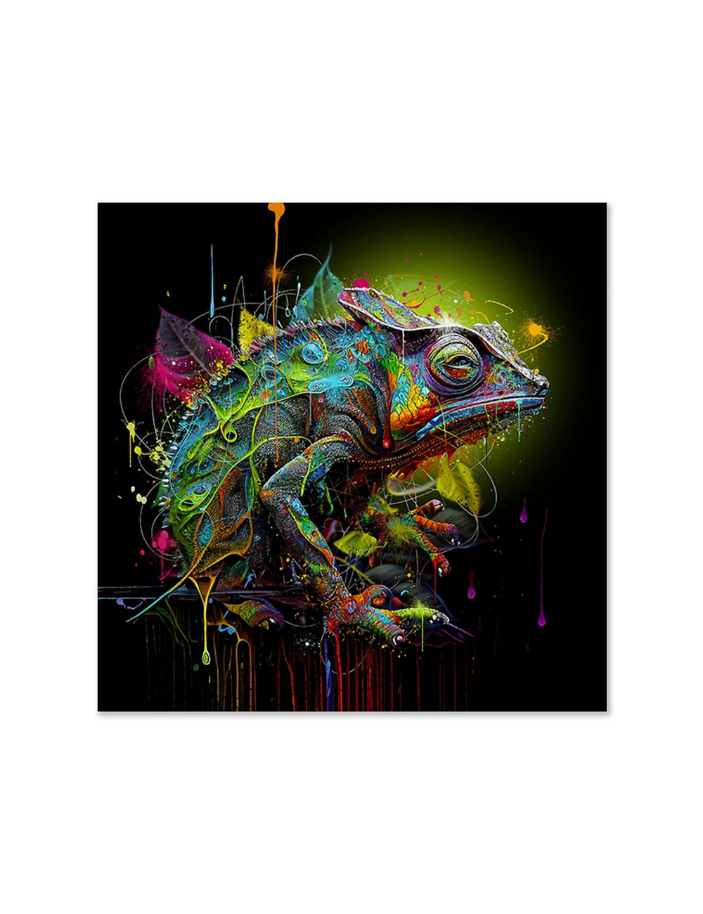 "Caméléon Color"- Tableau en verre