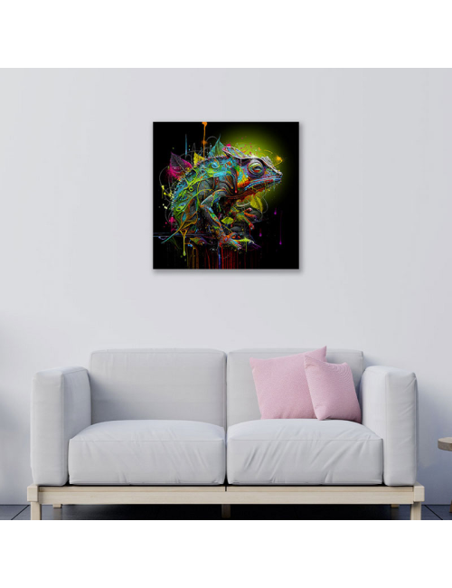 "Caméléon Color"- Tableau en verre