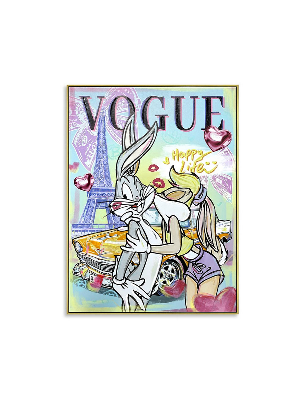 Tableau Bugs Bunny et Lola 60x80 – style pop art