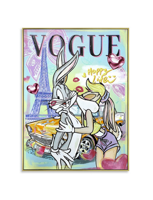 Tableau Bugs Bunny et Lola 60x80 – style pop art